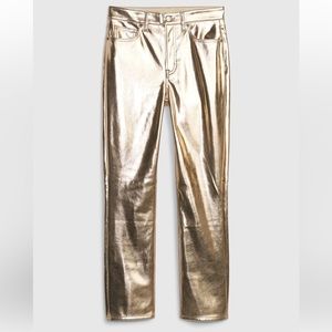 Gap gold leather pants!